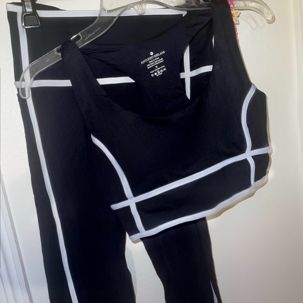 ANTONIO MELANI Black Activewear Top and leggings
